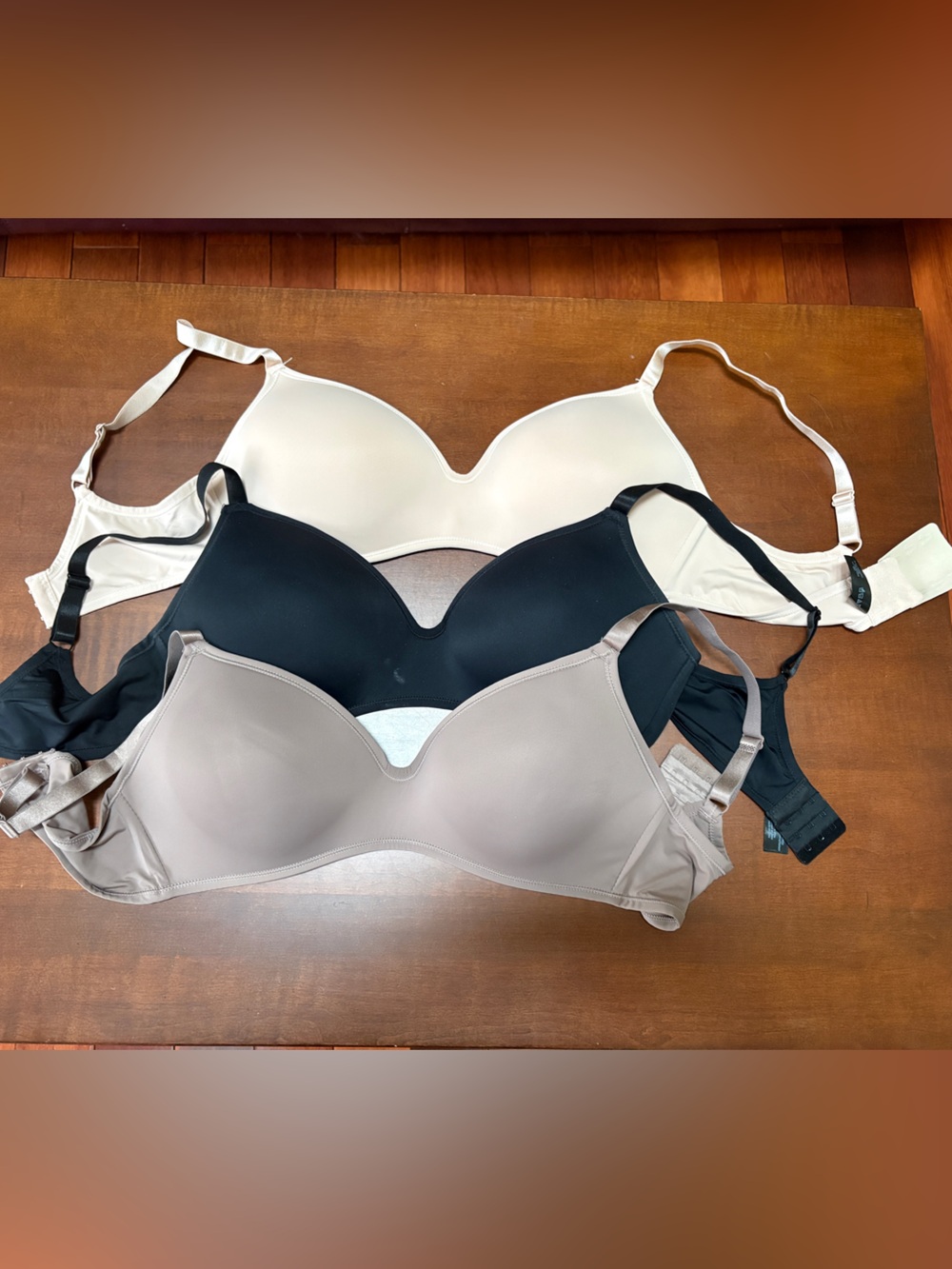 Everyday Smooth T-Shirt Bra - Black, Nude & Ivory (3-Pack) 38C